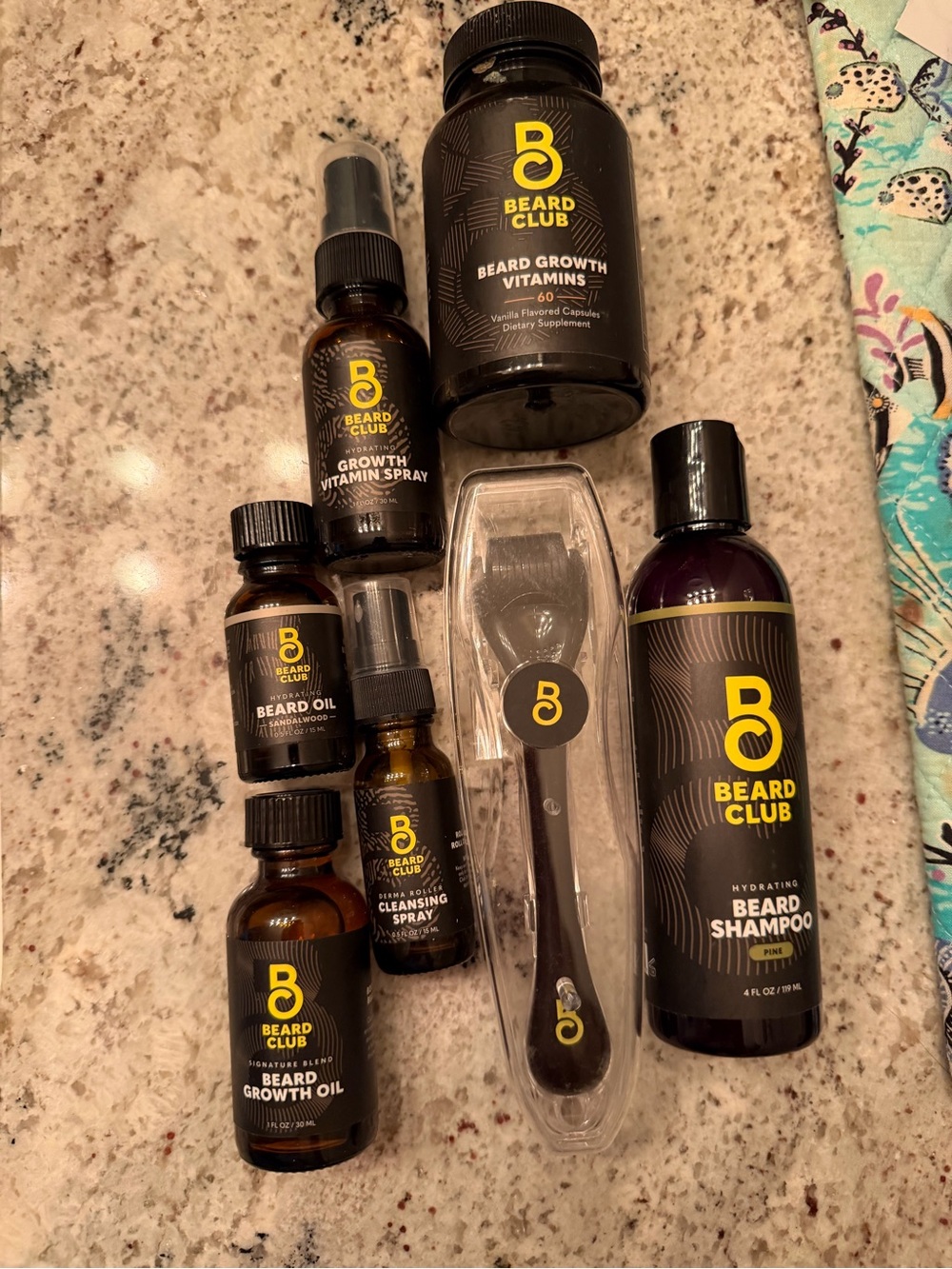 Beard Club Men's Grooming Kit — Black & Yellow